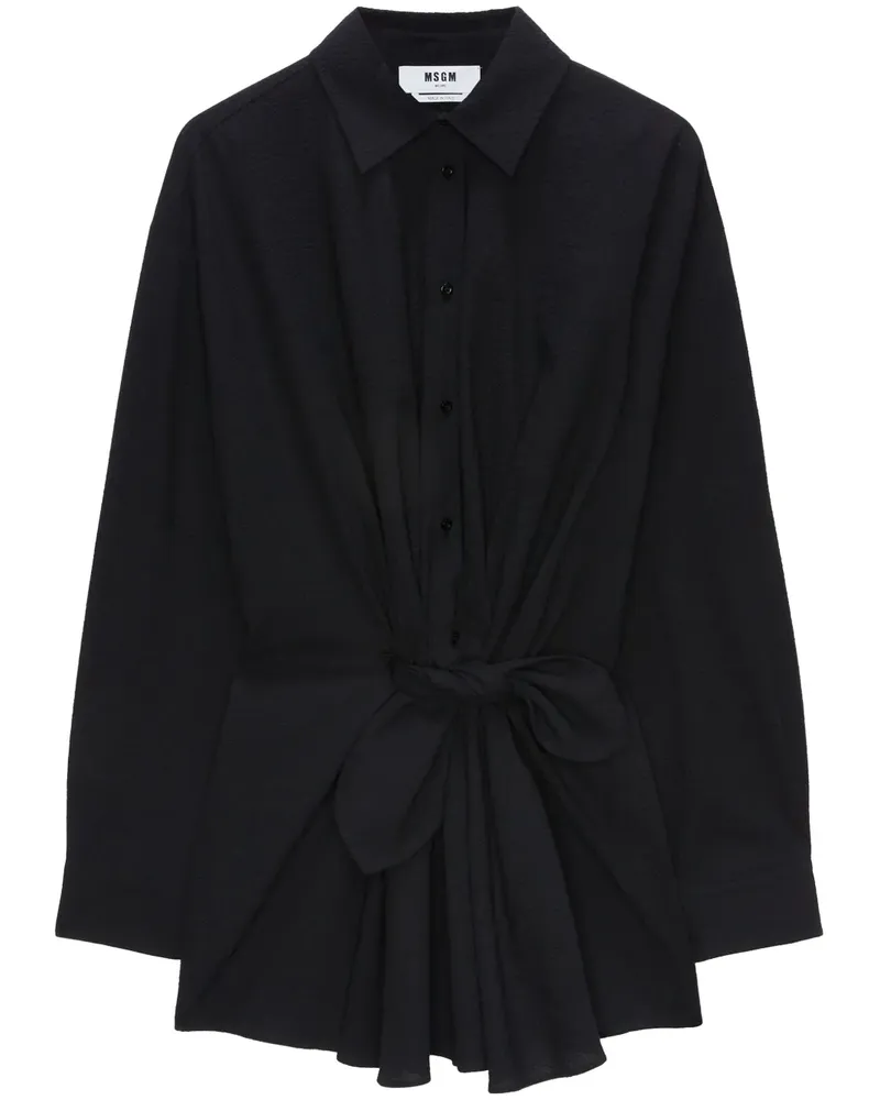 MSGM Minikleid mit Knotendetail - Schwarz Schwarz