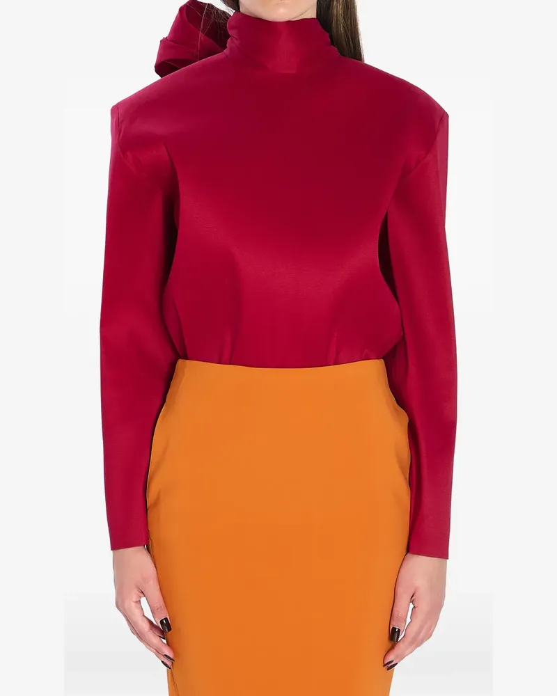 Saint Laurent tie long-sleeve top - Rot Rot