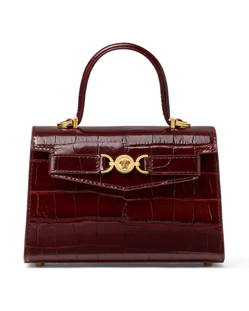 Versace Kleine Medusa '95 Tote Bag mit Kroko-Effekt - Rot Rot