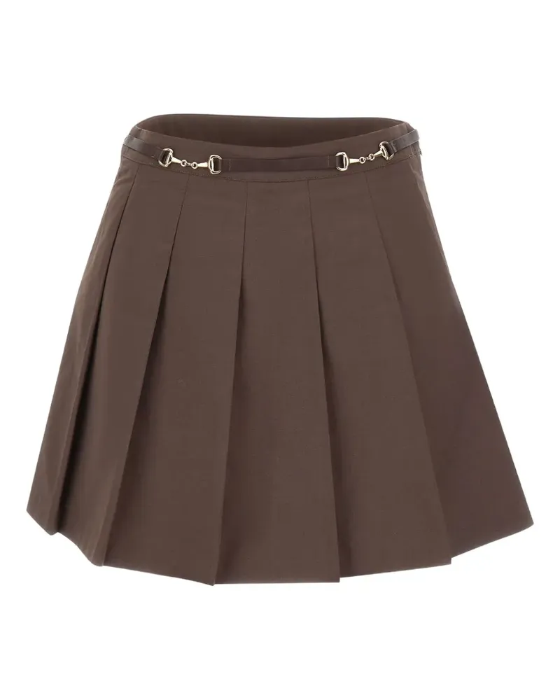 SPORTY & RICH Anais pleated mini skirt - Braun Braun
