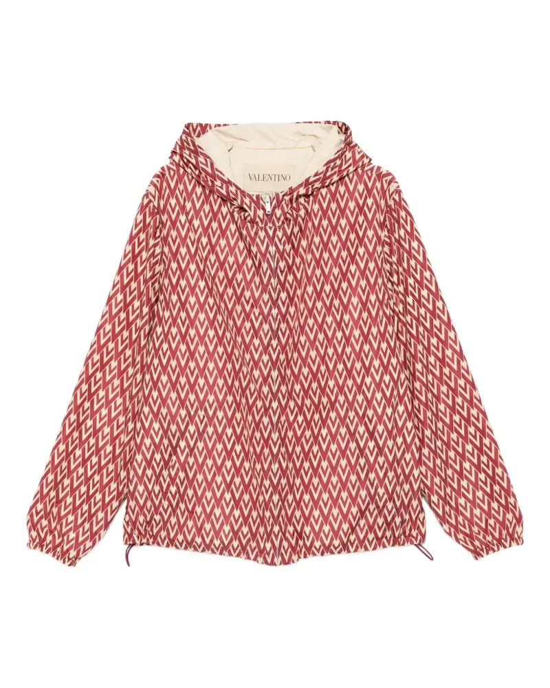 Valentino Garavani Geometrisch gemusterte Kapuzenjacke - Rot Rot