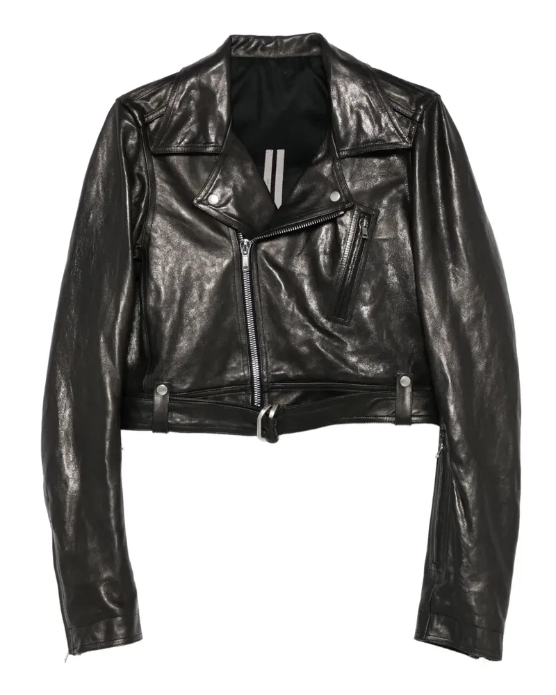 Rick Owens Lederjacke mit Gürtel - Schwarz Schwarz