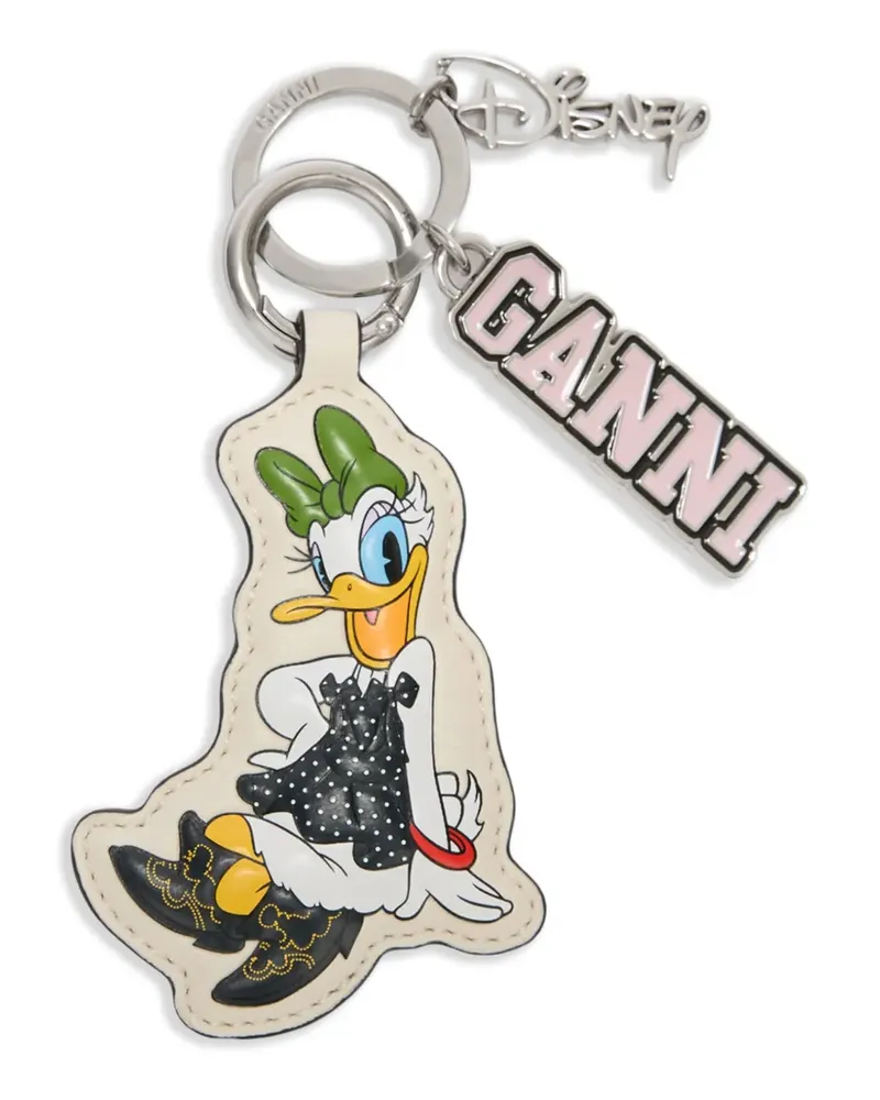 Ganni x Disney Schlüsselanhänger aus Leder - Nude Nude