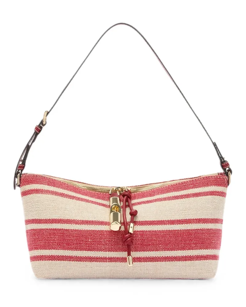 Furla Gestreifte Debby Schultertasche - Rot Rot