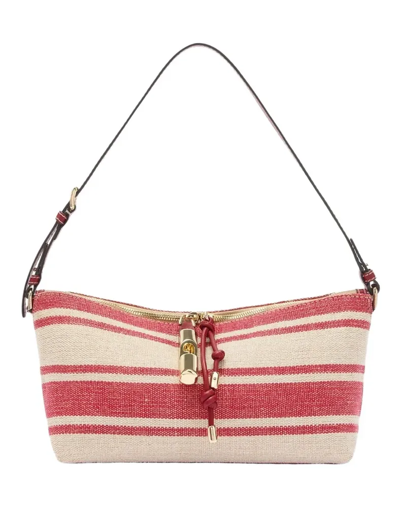 Furla Gestreifte Debby Schultertasche - Rot Rot