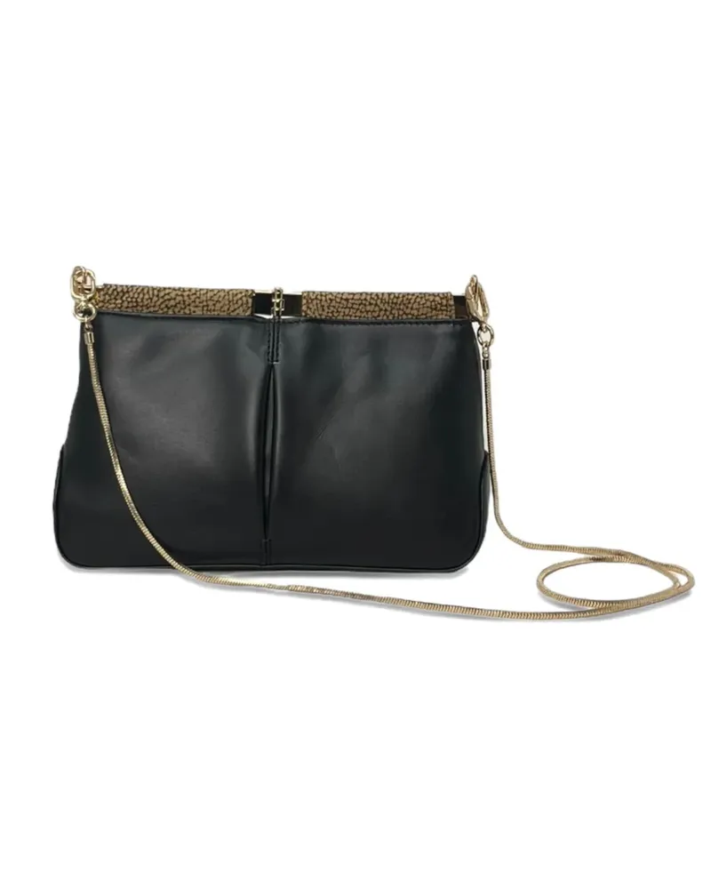 Borbonese Mini 5PM Schultertasche - Schwarz Schwarz