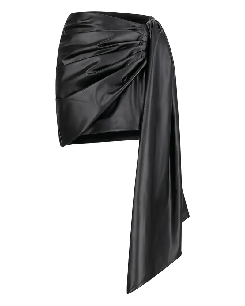David Koma draped mini skirt - Schwarz Schwarz