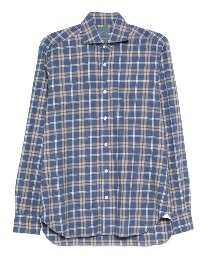 BARBA Kariertes Hemd - Blau Blau