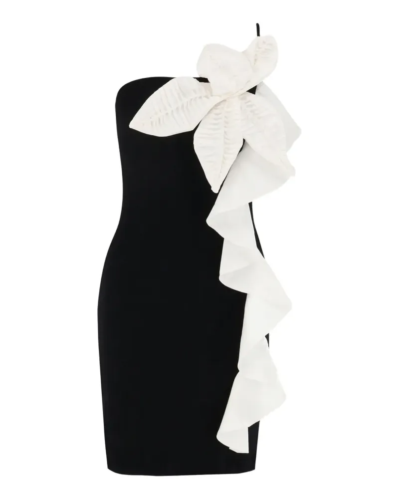 Pat Bo Tarsila ruffled mini dress - Schwarz Schwarz