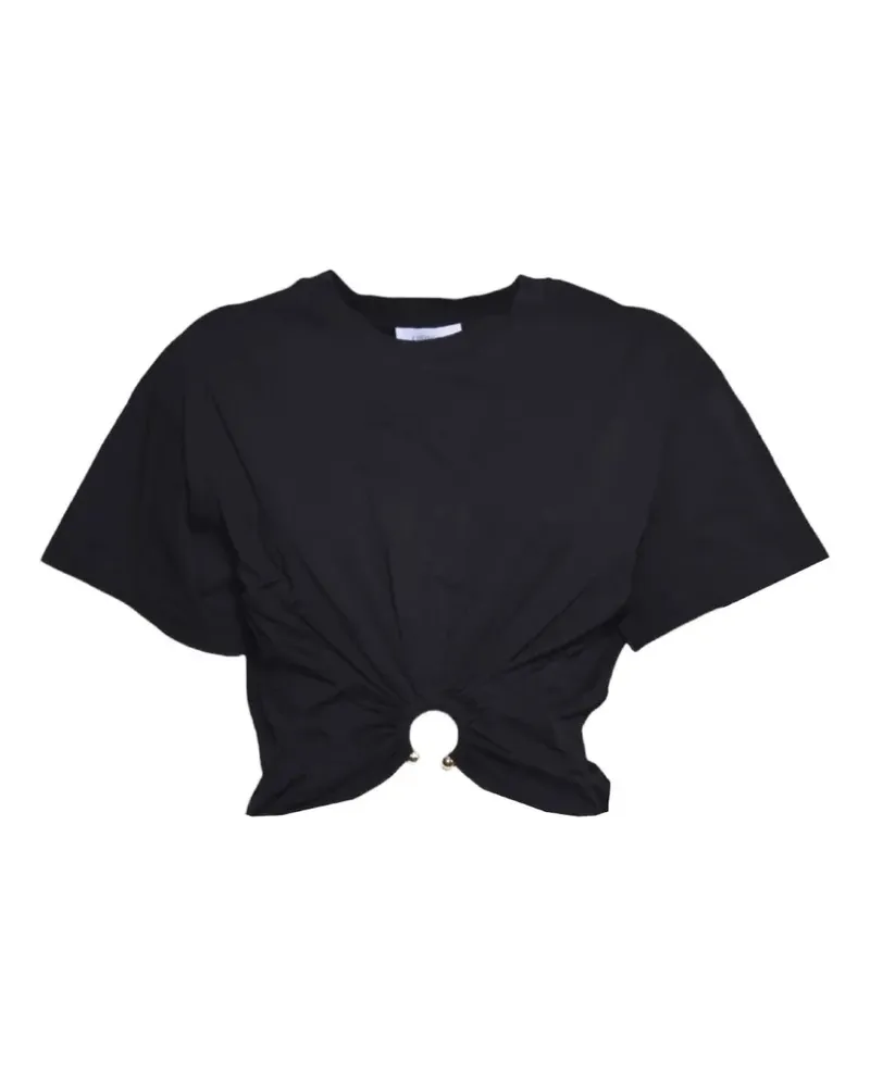 Paco Rabanne T-Shirt mit Ringdetail - Schwarz Schwarz