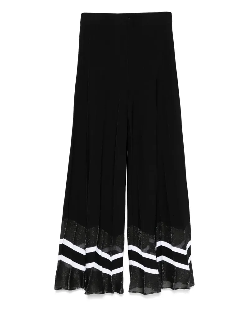 D.EXTERIOR Hose mit Kontrastdetail - Schwarz Schwarz