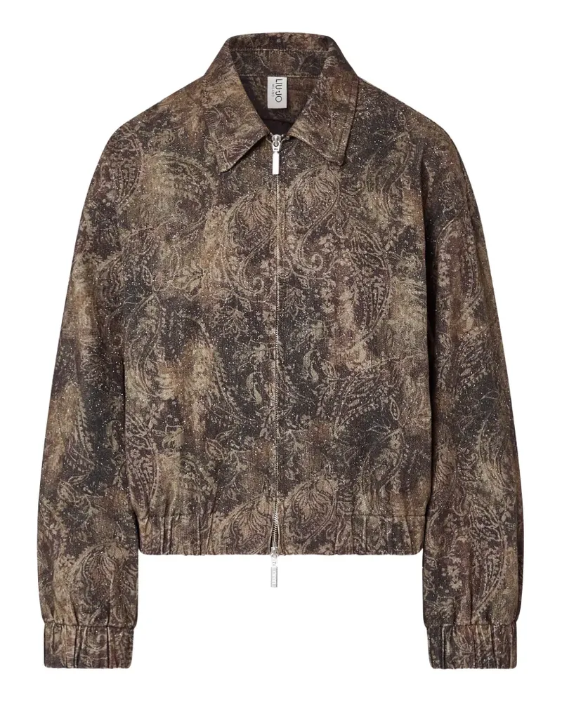 Liu Jo Oversized-Jacke mit Glitter-Print - Braun Braun