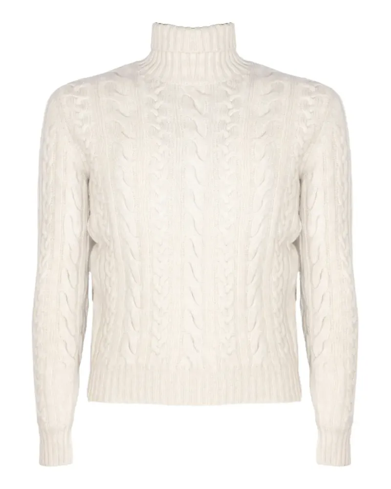 Fedeli Rollkragenpullover mit Zopfmuster - Nude Nude
