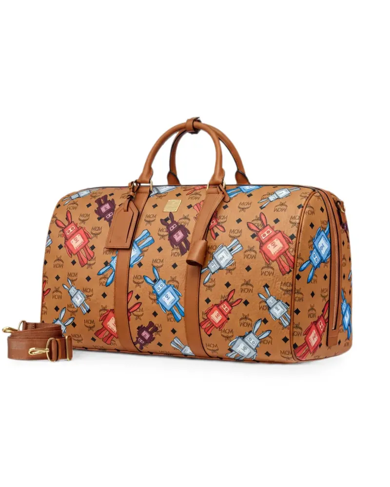 MCM Visetos-print graphic-print holdalls - Braun Braun
