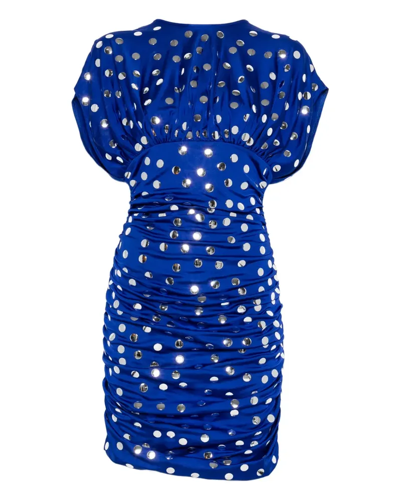 David Koma Verziertes Midikleid mit Raffungen - Blau Blau