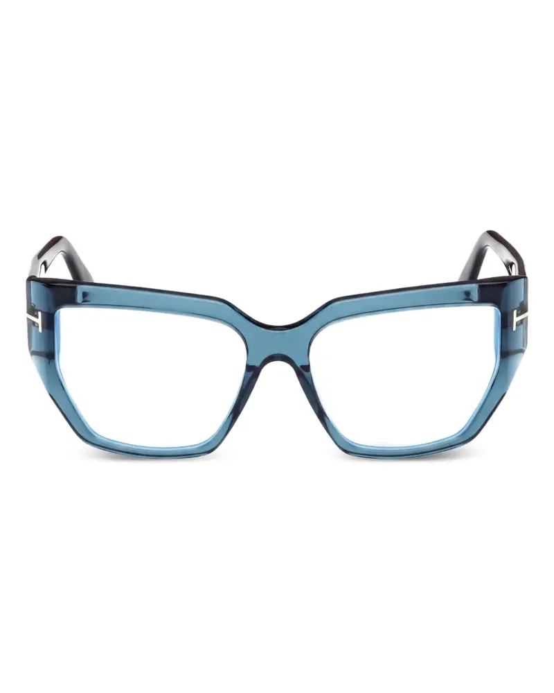 Tom Ford Brille mit geometrischem Gestell - Blau Blau