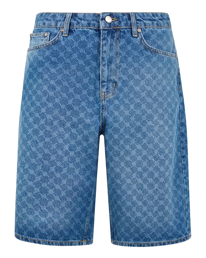 Daily Paper Jeans-Shorts mit Monogramm - Blau Blau