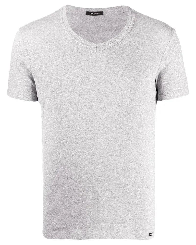 Tom Ford T-Shirt mit V-Ausschnitt - Grau Grau
