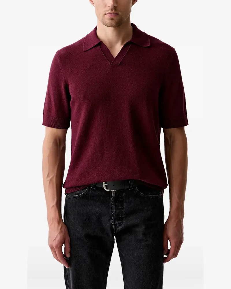Marc O'Polo T-Shirt mit Poloshirtkragen - Rot Rot