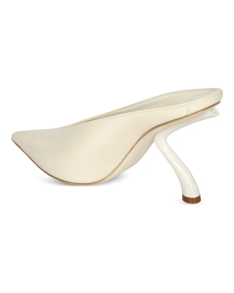 Ferragamo patent-finish pointed-toe pumps - Nude Nude