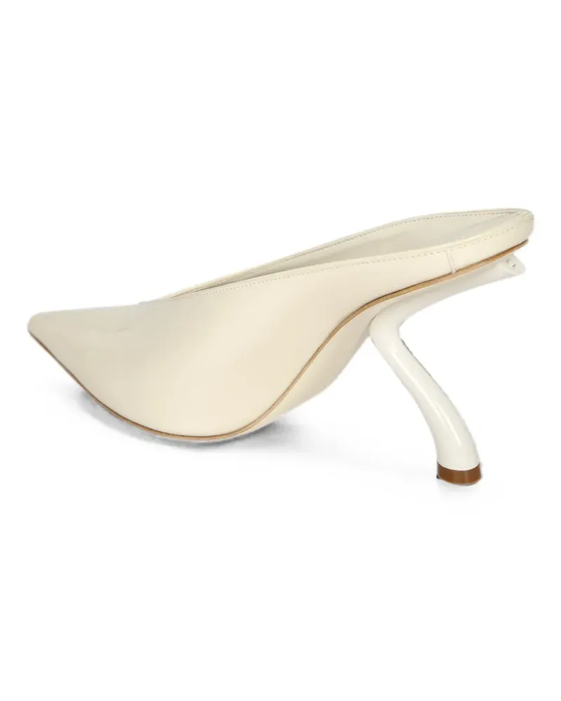 Ferragamo patent-finish pointed-toe pumps - Nude Nude
