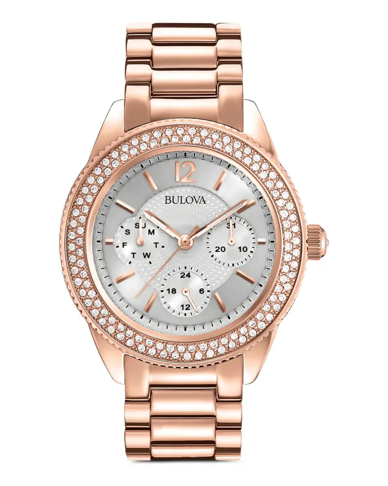 BULOVA Armbanduhr mit Swarovski-Kristallen 38mm - Grau Grau