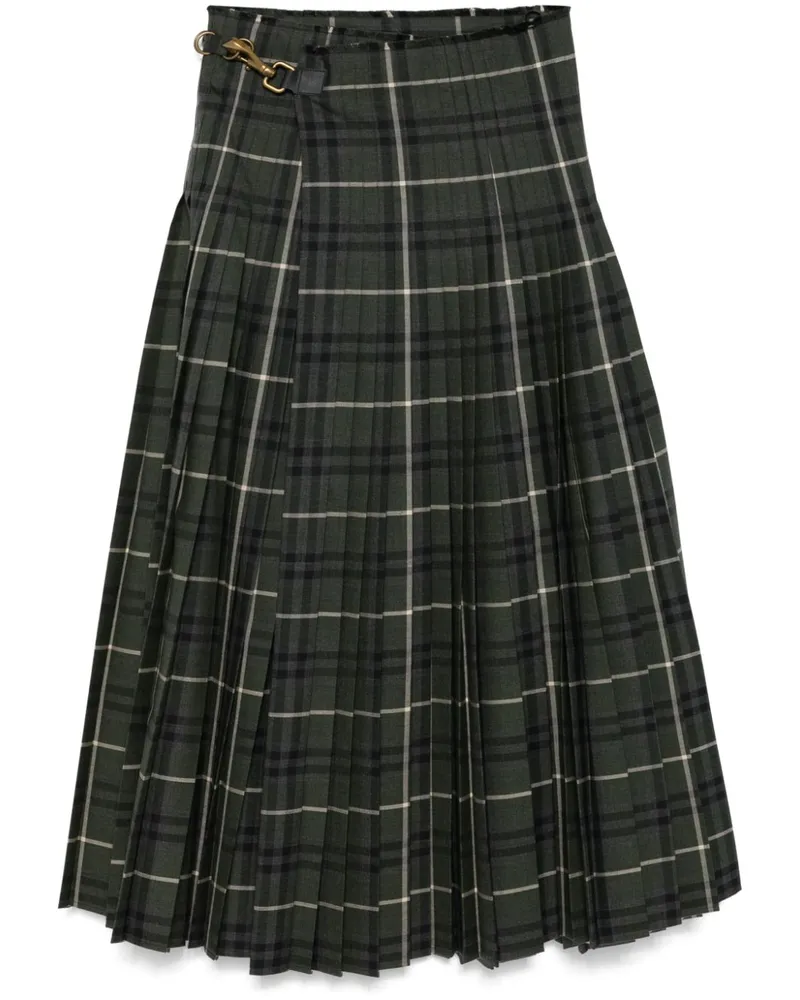 Burberry Maxirock mit Vintage Check-Muster - Grün Grün