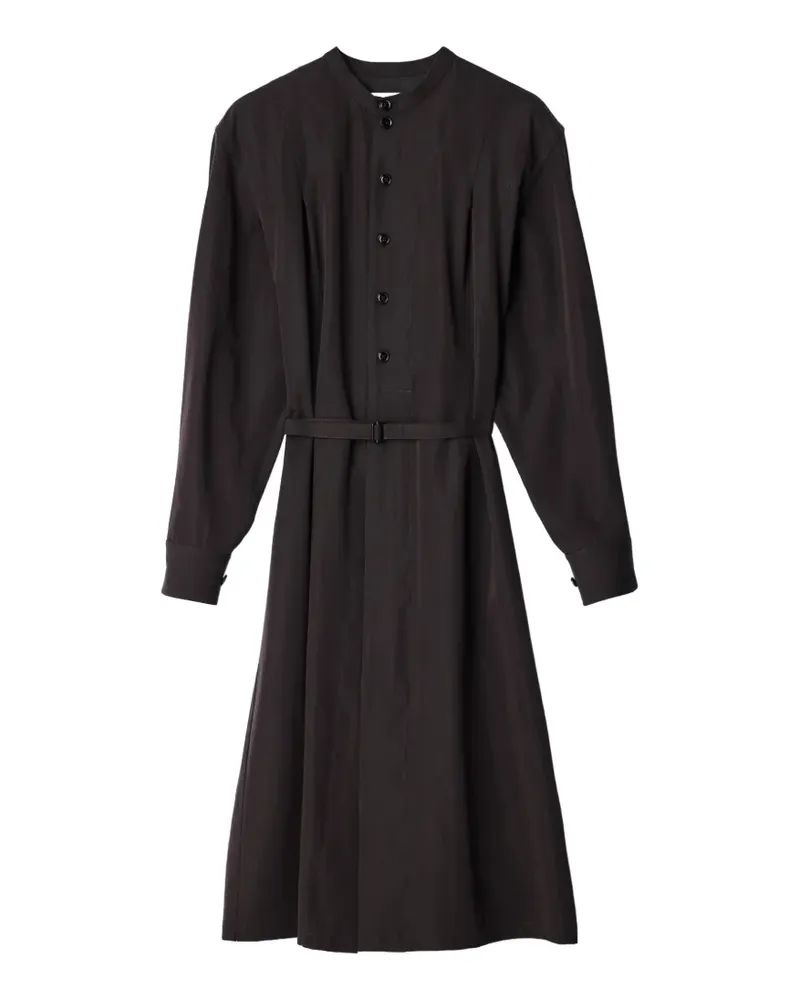 Christophe Lemaire Kleid mit Gürtel aus Gabardine - Braun Braun