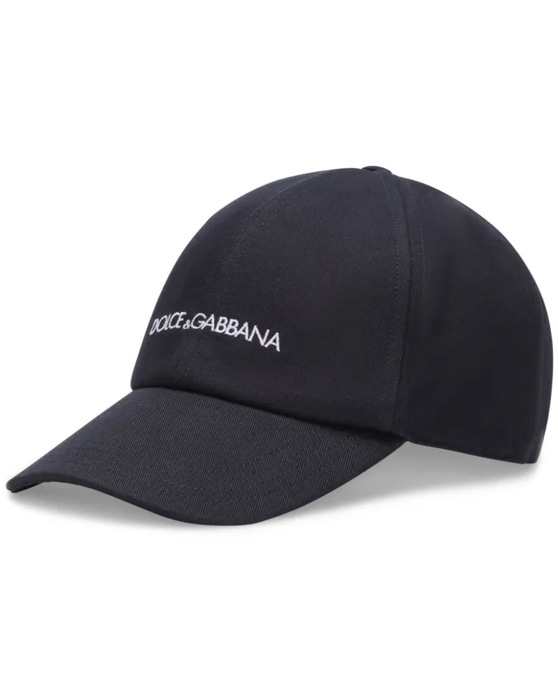 Dolce & Gabbana Baseballkappe mit Logo-Stickerei - Blau Blau