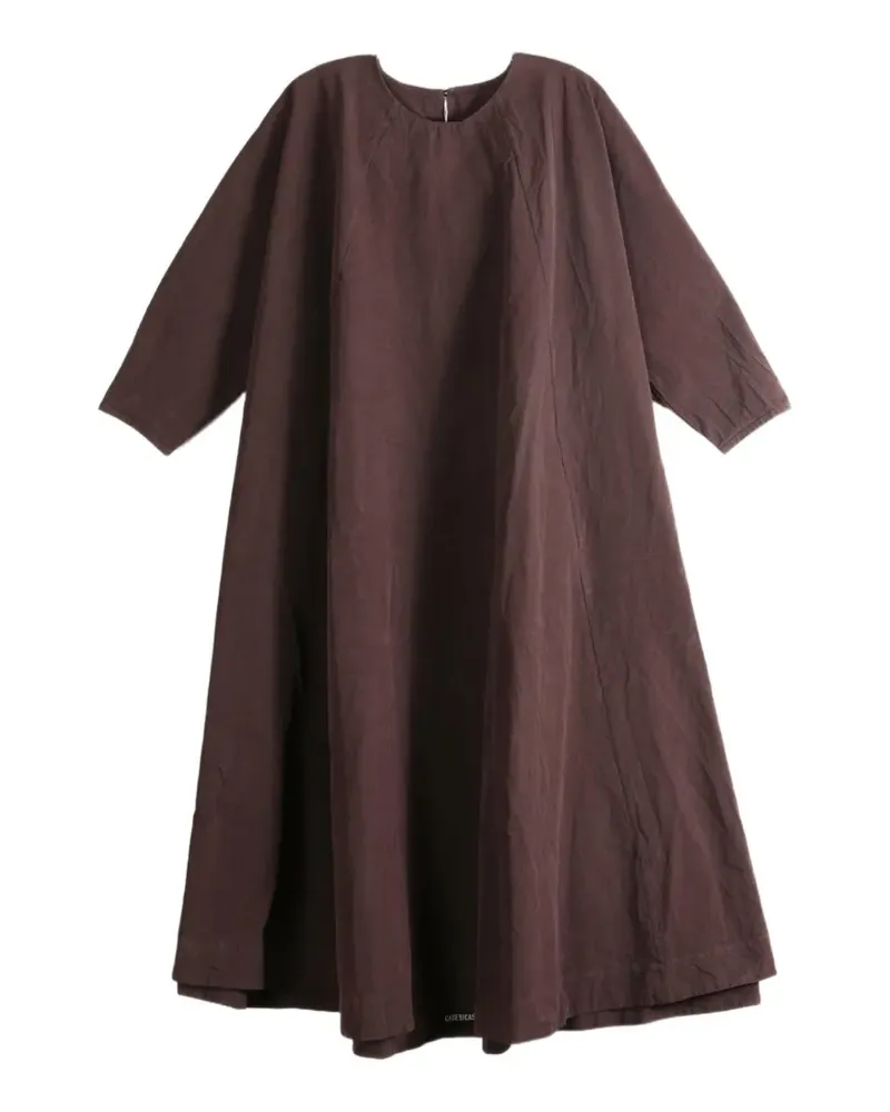 Casey Casey Soleil Midikleid mit rundem Ausschnitt - Braun Braun