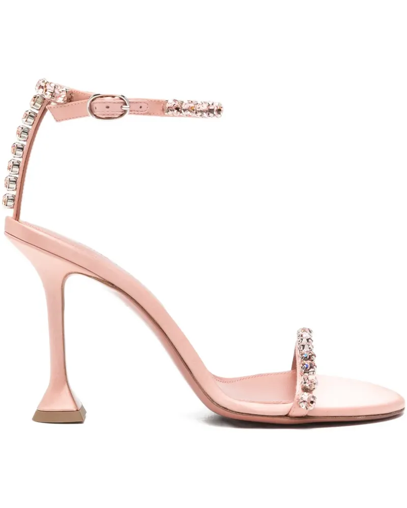 Amina Muaddi 95mm Gigi crystal-embellished sandal - Rosa Rosa