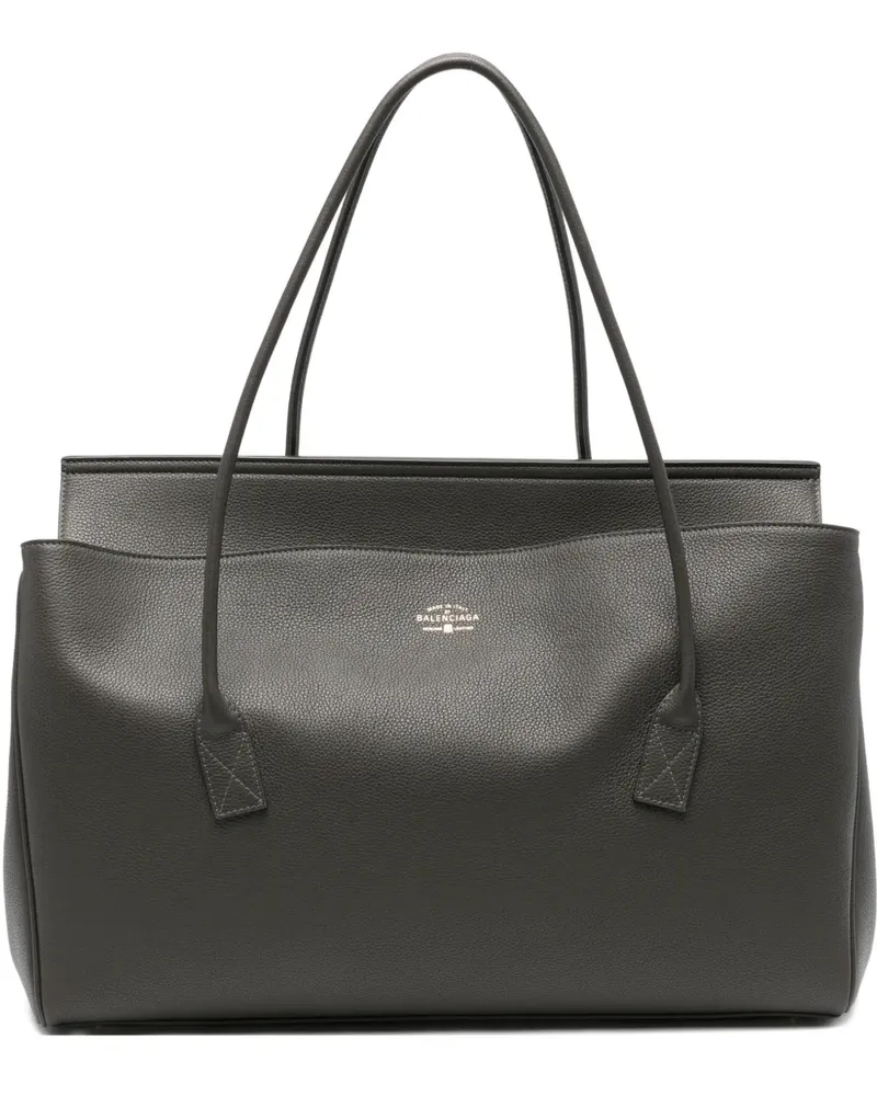 Balenciaga Mini Carrie Schultertasche aus Leder - Grün Grün