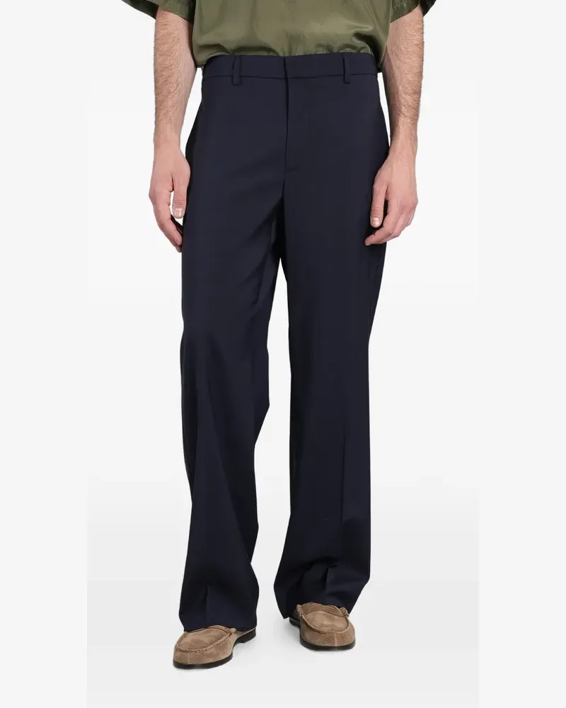 BARENA Delfo pressed-crease wide-leg trousers - Blau Blau