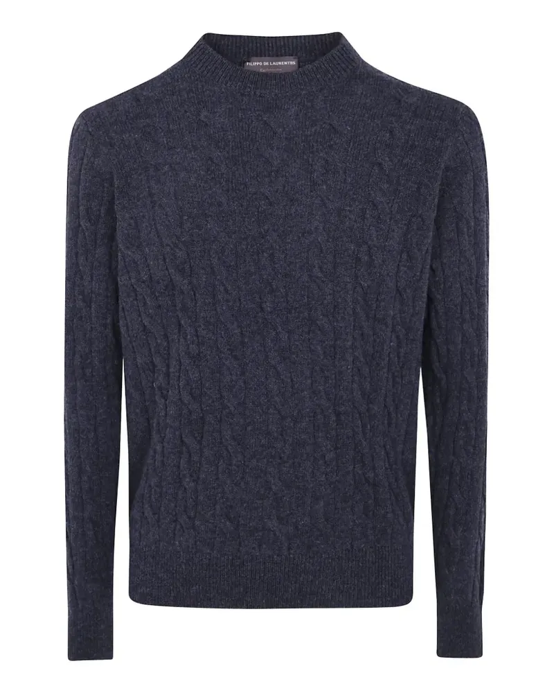 Filippo de Laurentiis Pullover mit Zopfmuster - Grau Grau