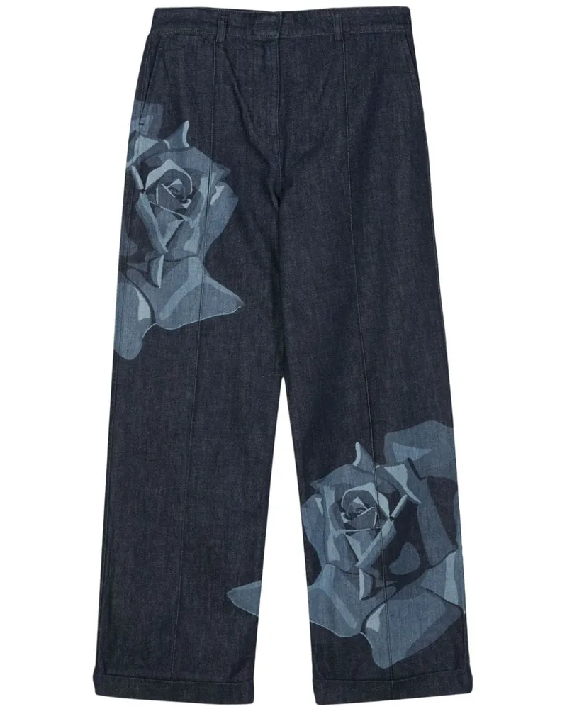 Kenzo Rose Jeans mit geradem Bein - Blau Blau