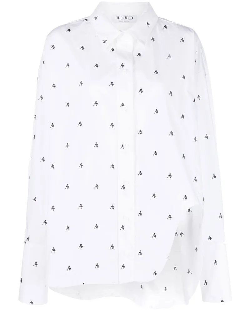 ATTICO Diana Oversized-Hemd - Weiß Weiß