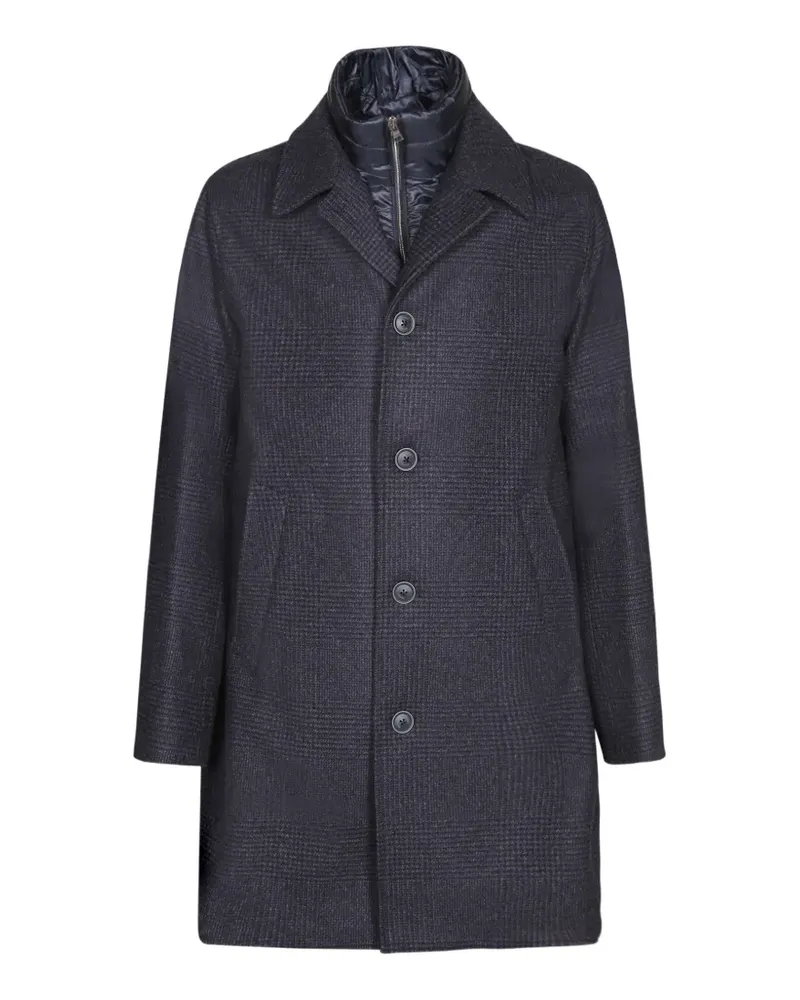 Herno Prince of Wales check single-breasted coat - Blau Blau