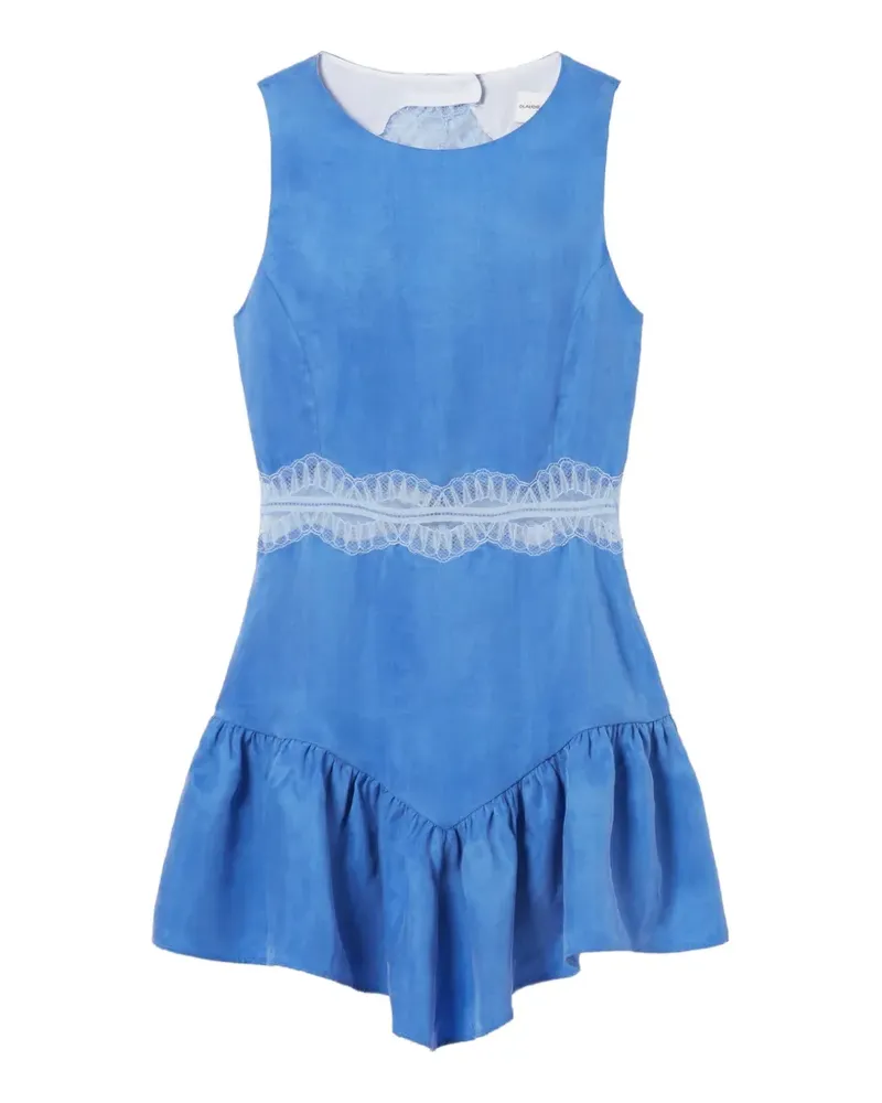 Claudie Pierlot lace ruffle mini dress - Blau Blau