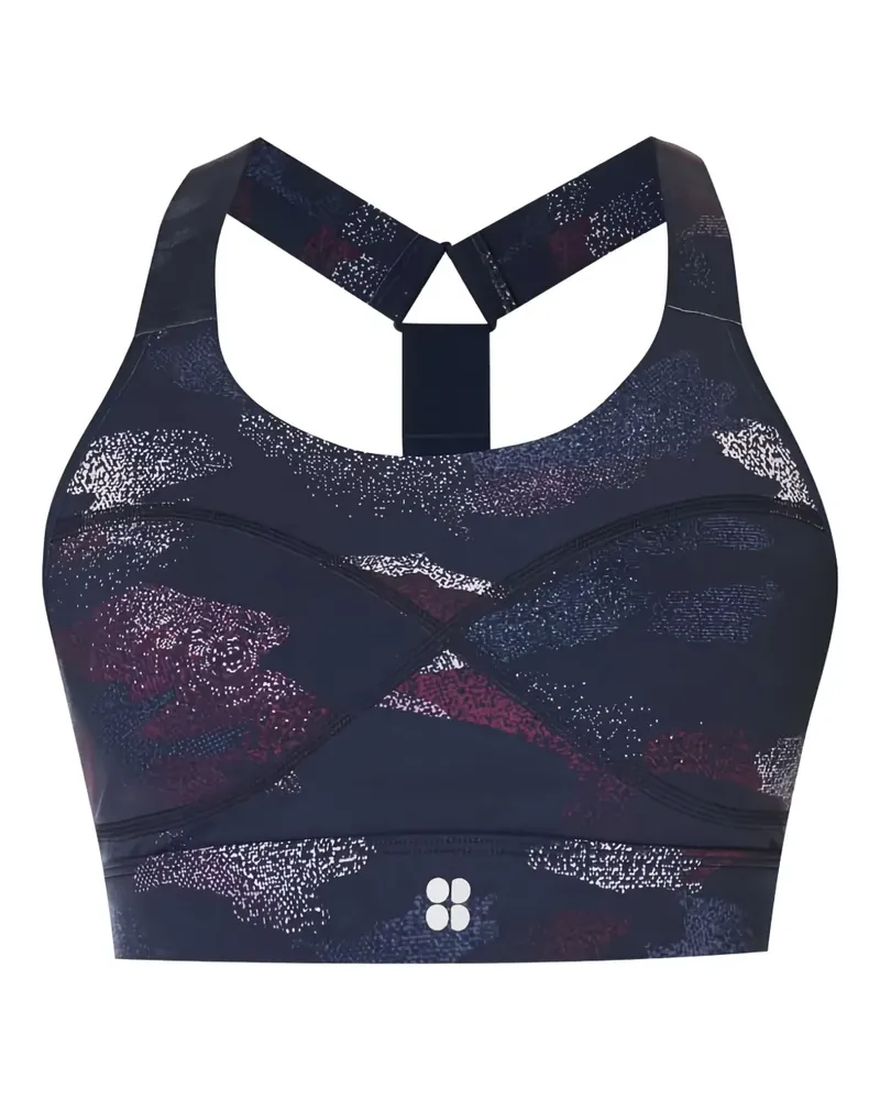 Sweaty Betty Power Sportoberteil mit Camouflage-Print - Blau Blau
