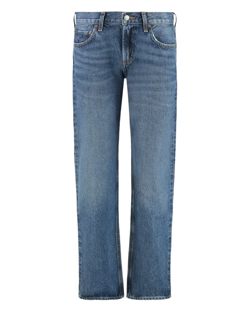 AGOLDE Jeans mit Tragefalten - Blau Blau
