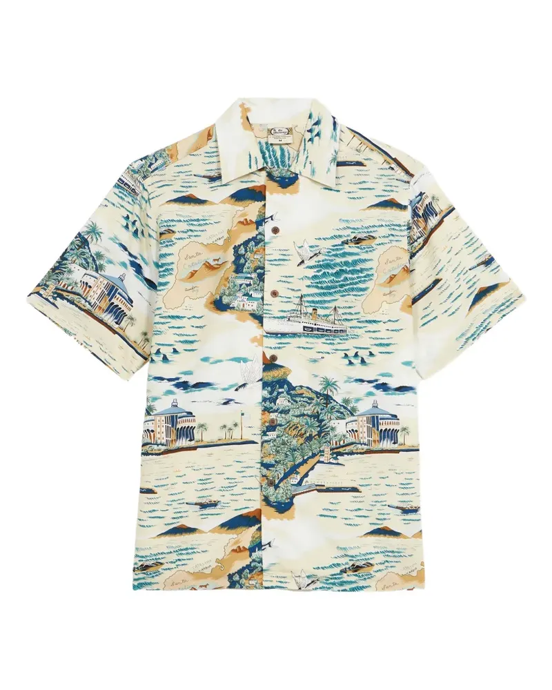 Fortela Santacatalina tropical-print shirt - Nude Nude