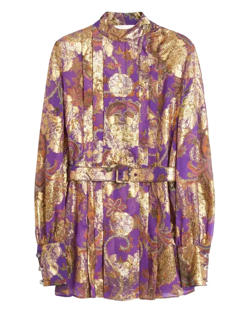 Valentino Garavani Apres L'Hiver Fil-Coupe-Bluse - Violett Violett