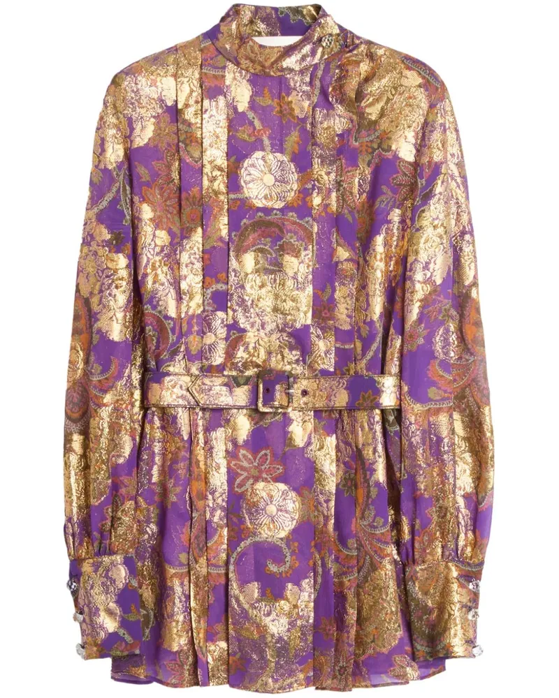Valentino Garavani Apres L'Hiver Fil-Coupe-Bluse - Violett Violett