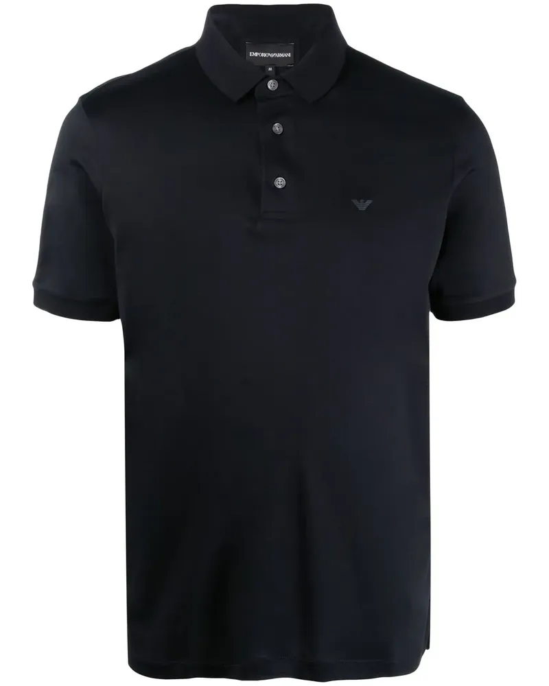 Emporio Armani Poloshirt mit Logo-Print - Blau Blau