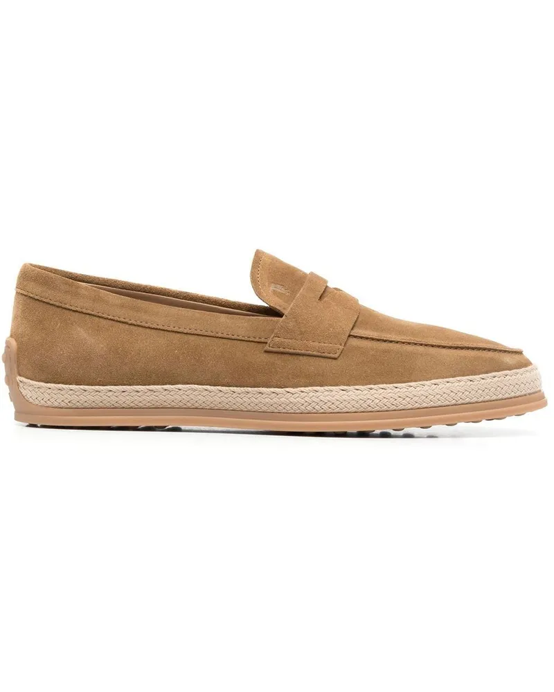 TOD'S Penny-Loafer aus Wildleder - Braun Braun