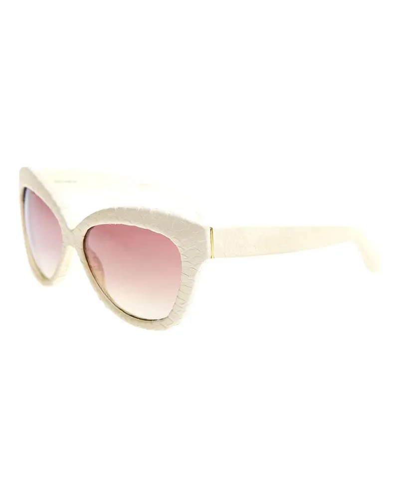 Linda Farrow snake skin sunglasses - CREAM Cream