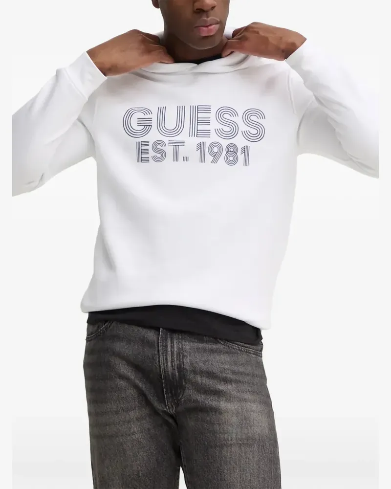 Guess logo-print hoodie - Weiß Weiß