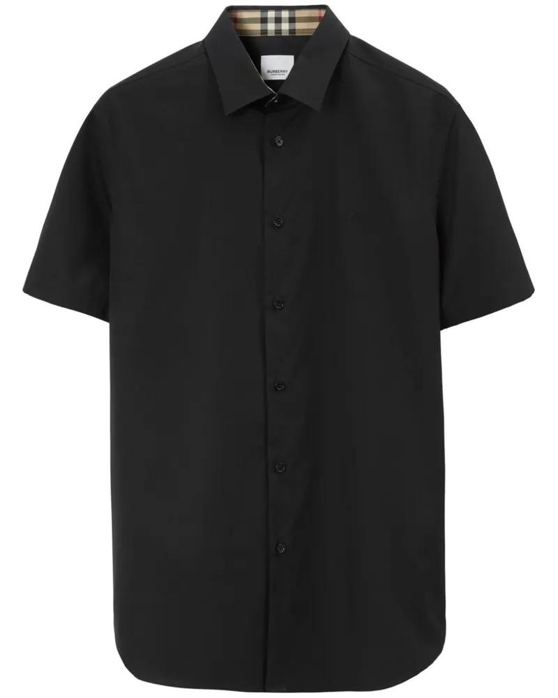 Burberry Hemd mit Ritteremblem - Schwarz Schwarz