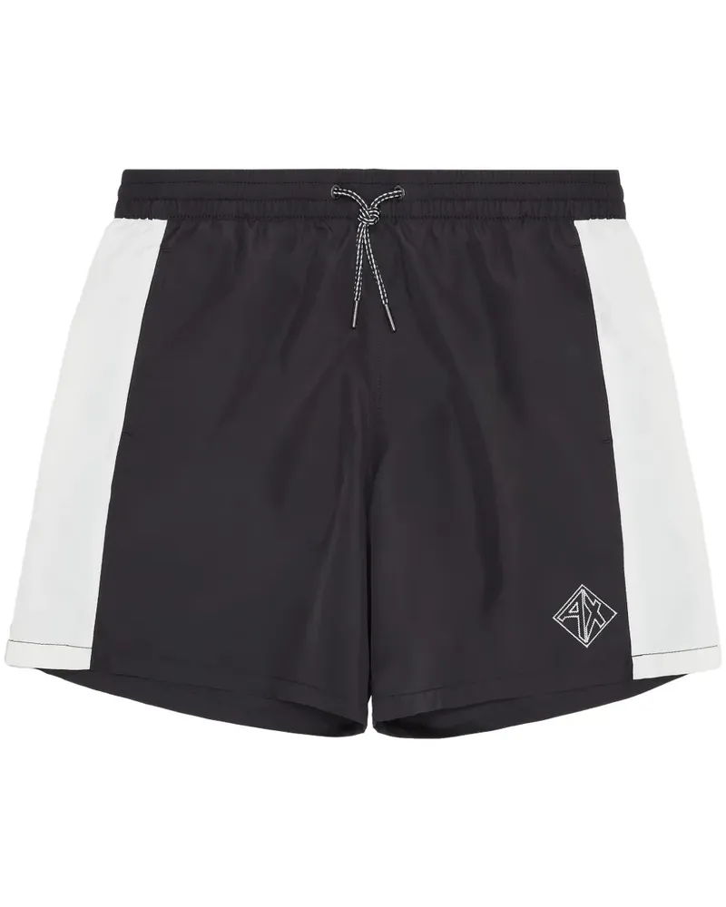 Armani Exchange Badeshorts mit Logo-Stickerei - Blau Blau