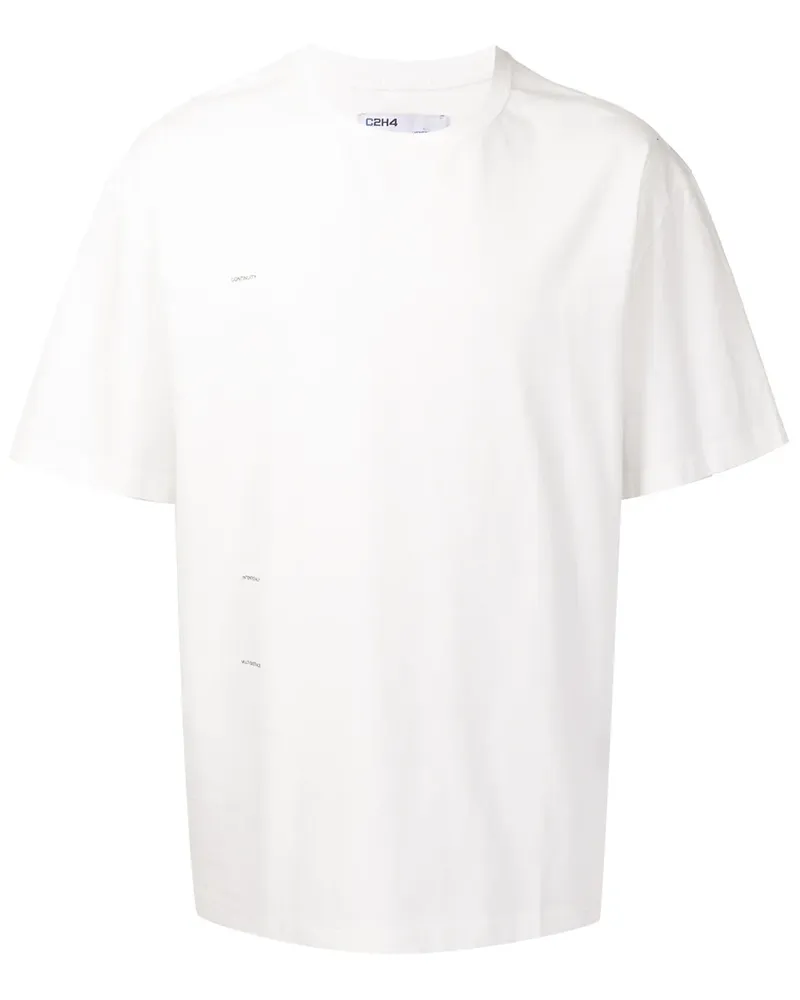 C2H4 T-Shirt mit grafischem Print - Weiß Weiß